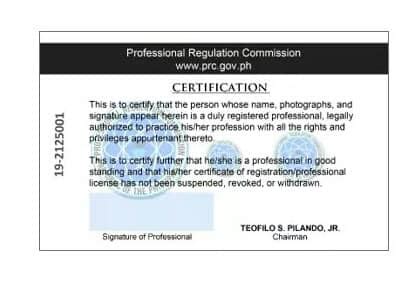 PRC releases new format of Professional Identification .